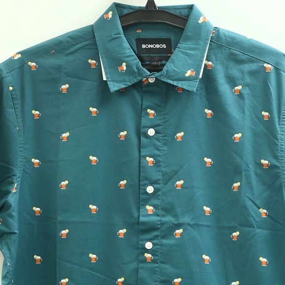 Bonobos Riviera Short Sleeve Men's Shirt Buttondown Standard Fit XXL NEW 283458 - Picture 8 of 11